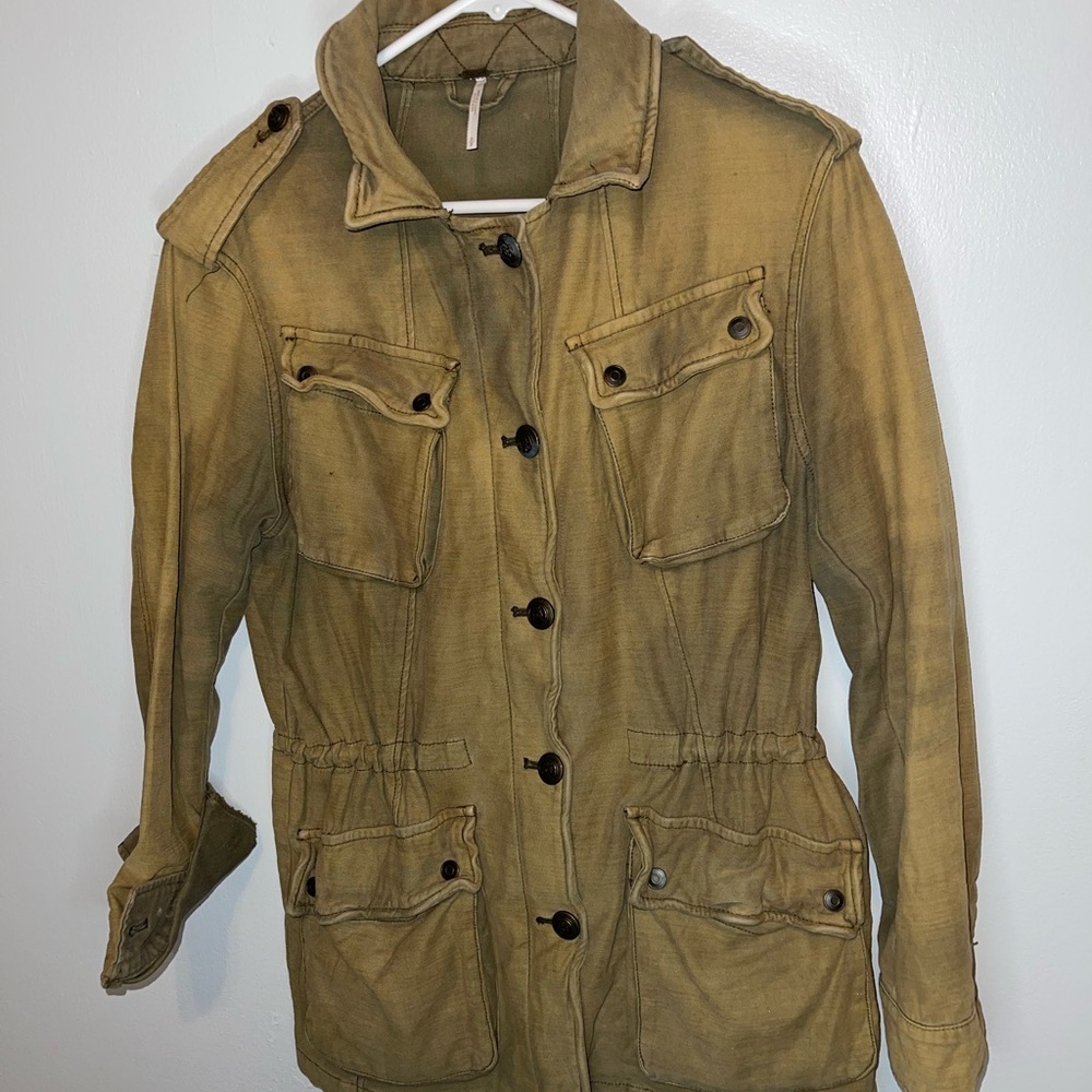 Free people Olive Green Utility Jacket